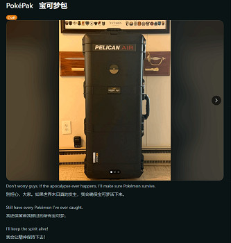 寶可夢玩家展示定製卡帶收藏包 稱末日來臨也完好保存