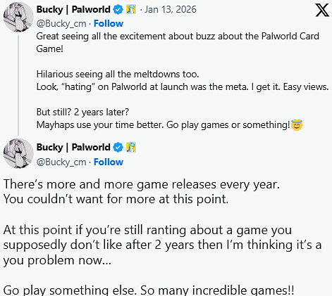 《幻獸帕魯》卡牌遊戲引熱議！製作人：還沒黑夠嗎