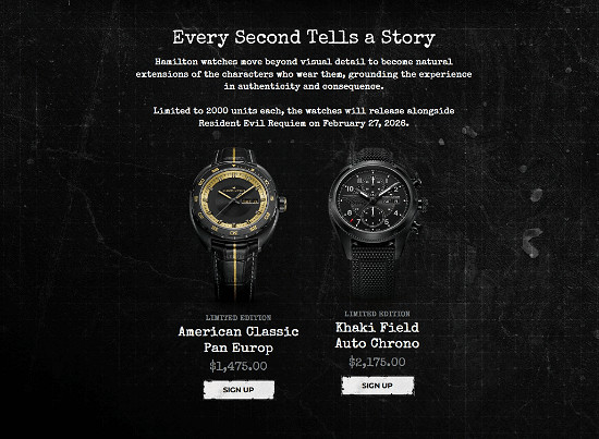 《惡靈古堡9：安魂曲》連動漢密爾頓聯名手表引爭議
