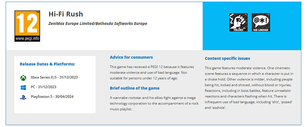 《完美音浪》再獲PEGI評級! 或登陸Switch及後續機型