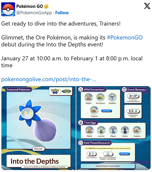 《寶可夢GO》2026年1月新活動將引入第九世代寶可夢