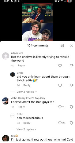 《輻射》玩家質疑新觀眾為種族滅絕組織"英克雷"辯護