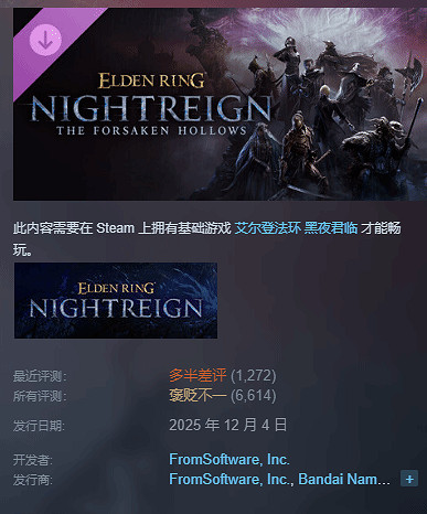 地圖設計拉垮!《黑夜君臨》DLC差評激增遭玩家狂噴 地圖設計拉垮!《黑夜君臨》DLC差評激增遭玩家狂噴