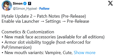 《Hytale》推出第二波更新:新增亡靈法術與MOD優化 《Hytale》推出第二波更新:新增亡靈法術與MOD優化