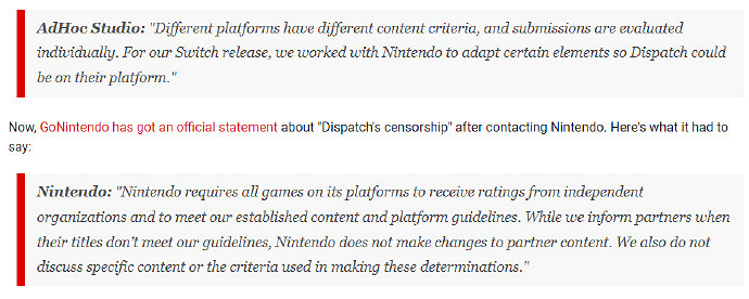 甩鍋？任天堂回應《超英派遣中心》Switch版遭和諧