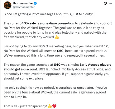 《惡意不息》創意總監稱：正式版定價永久漲至60美元