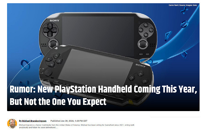 再迎猛將？曝索尼將於今年推出一款全新"PSP"掌機！