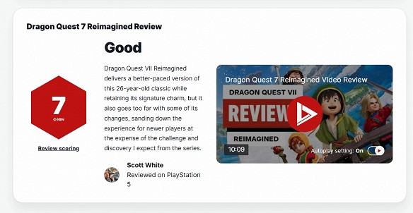 早報:《勇者鬥惡龍7重製版》IGN7分 Epic喜加二 早報:《勇者鬥惡龍7重製版》IGN7分 Epic喜加二