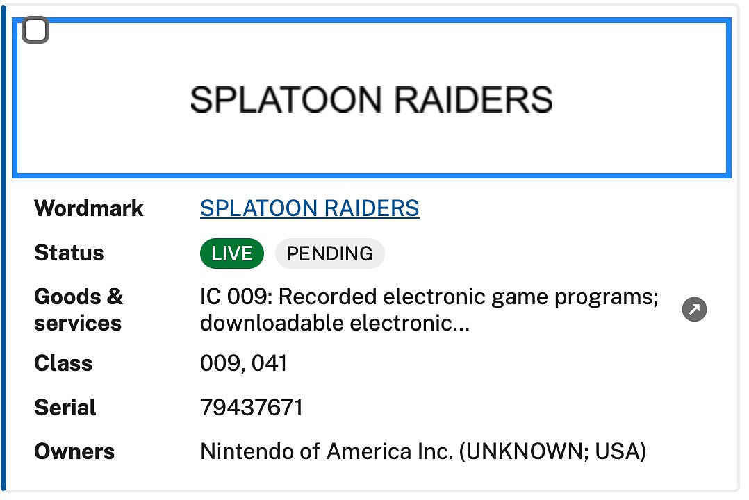 曝《斯普拉遁》續作商標更新! 或關聯2月任天堂直面會