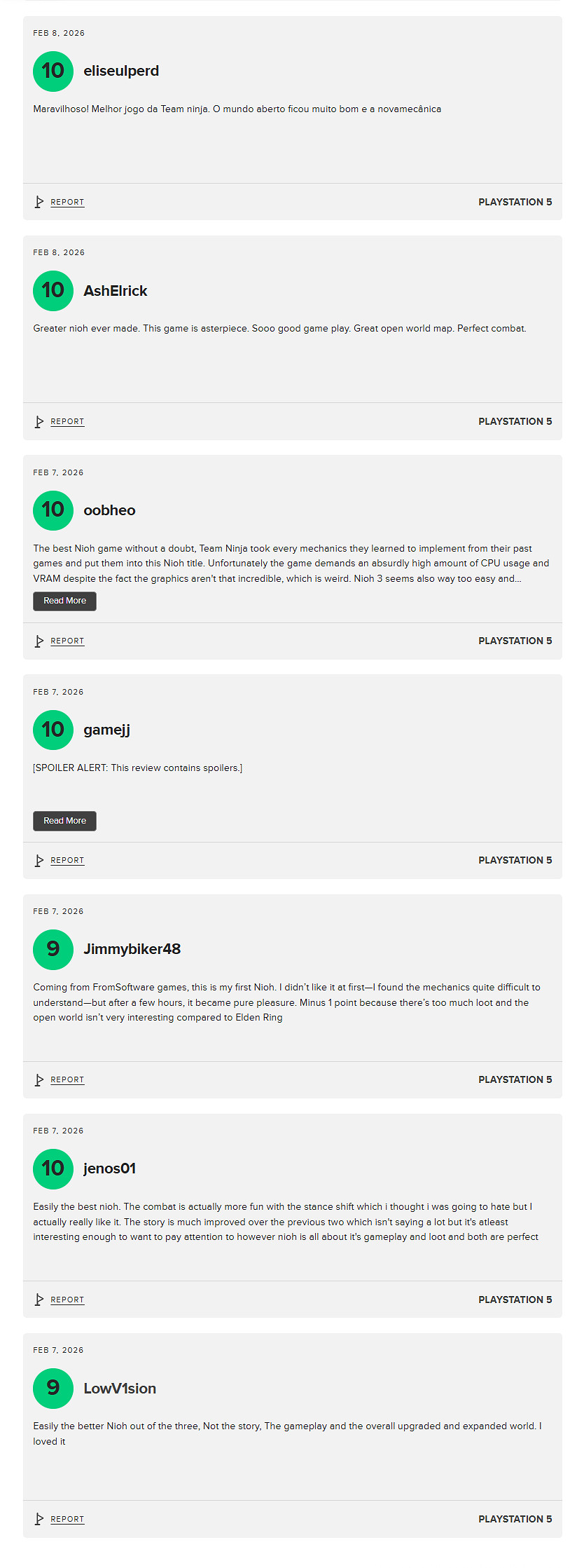 《仁王3》M站玩家評分為8.5分：系列最好的一作！