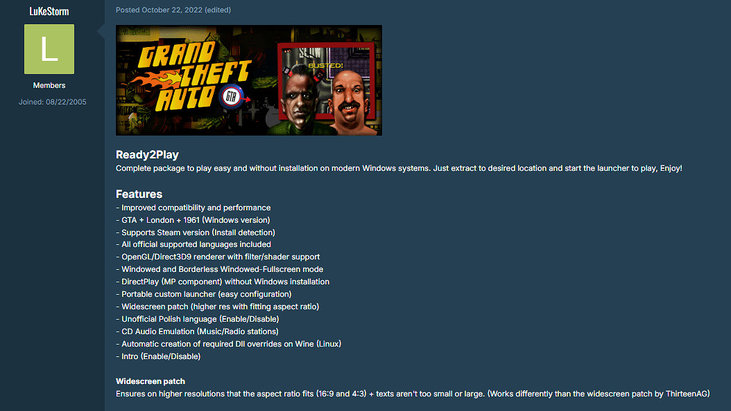 考古黨福音！外網大佬復活初代GTA：PC與Deck暢玩