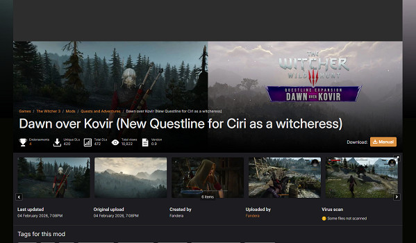 粉絲自製模組讓玩家在《巫師3》搶先玩到續作氛圍！