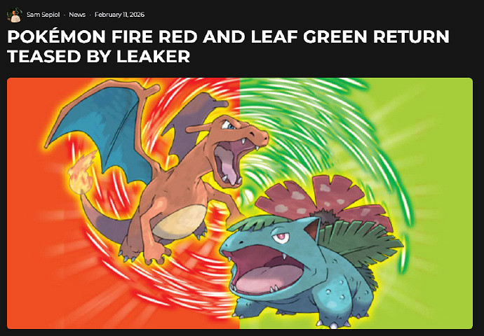 爺青回！曝《寶可夢 火紅/葉綠》即將登陸Switch/NS2平台