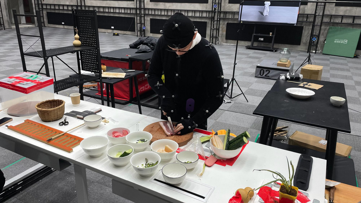 楊奇曬《黑神話鍾馗》幕後製圖：實地取景 影棚做菜