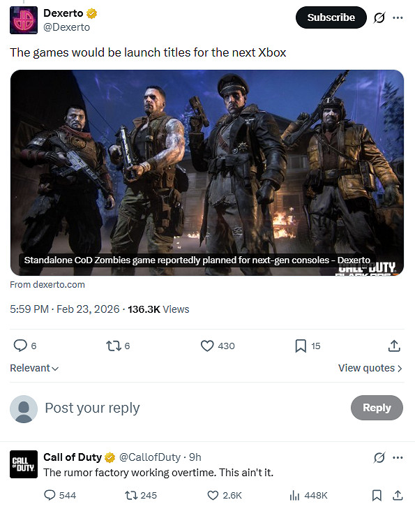 決勝時刻官方否認獨立殭屍遊戲! 業內人士仍堅持己見