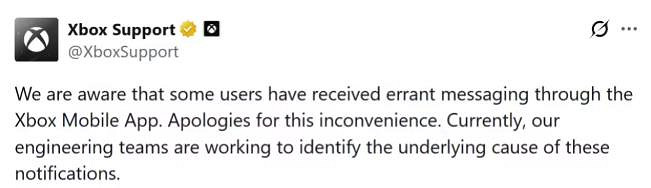 Xbox移動應用突發故障:向大量使用者推送內部AI測試消息 Xbox移動應用突發故障:向大量使用者推送內部AI測試消息