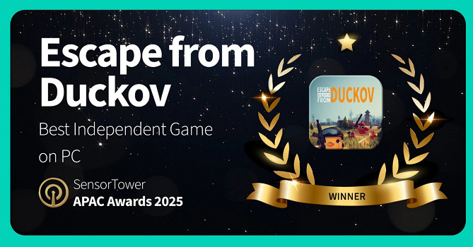 年度最佳PC獨立遊戲！《逃離鴨科夫》獲Sensor Tower APAC Awards 2025獎項