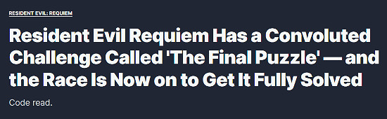 《生化9》暗藏著一個前所未有 超級複雜的終極謎題！