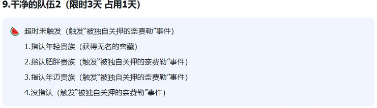 《蘇丹的遊戲》奈費勒乾淨的隊伍事件攻略