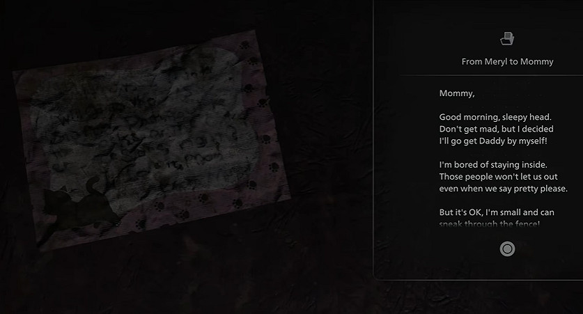 《惡靈古堡安魂曲》梅麗爾給媽媽的信位置介紹