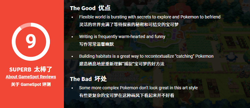 任天堂新作《寶可夢Pokopia》GameSpot評分出爐：9分