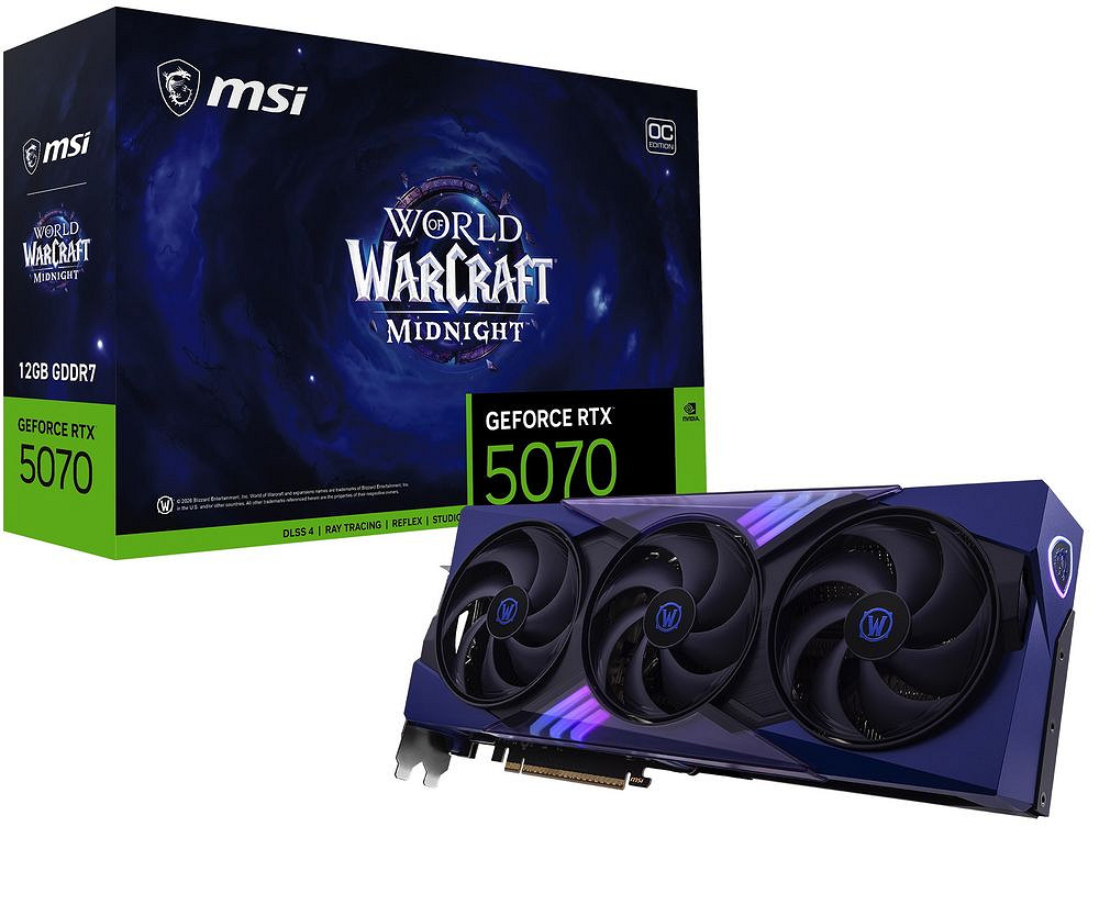 MSI ×《魔獸世界:至暗之夜》RTX 5070 顯示卡上市 MSI ×《魔獸世界:至暗之夜》RTX 5070 顯示卡上市