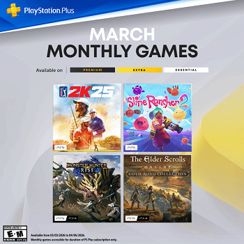 索尼公布本月PS Plus會免遊戲：怪獵崛起+上古卷軸OL！