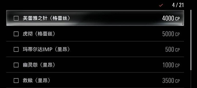 《惡靈古堡9》CP點數介紹 《惡靈古堡9》CP點數介紹