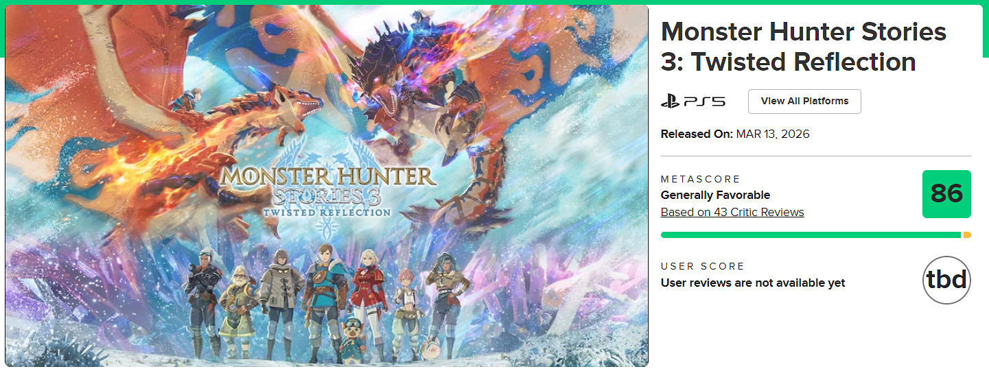 早報：魔物獵人物語3評分解禁 直到黎明RE開發商解散