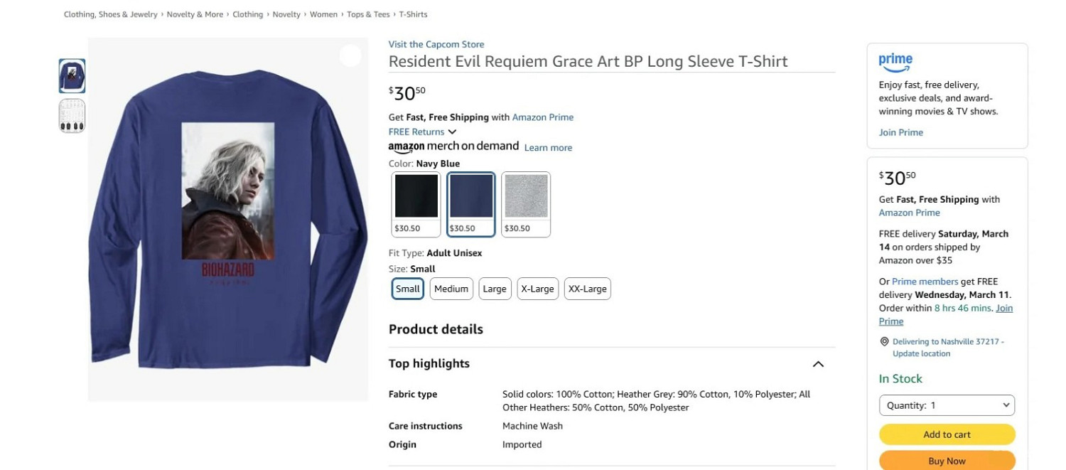 卡普空聯合亞馬遜 推出《惡靈古堡9》主題服裝系列！