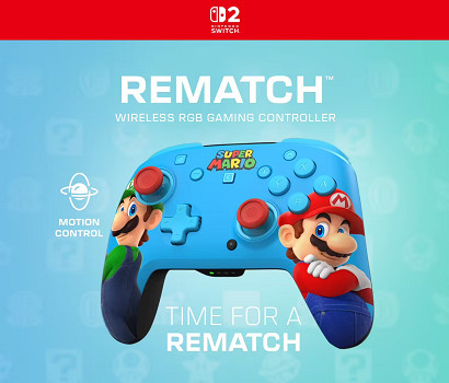 內建RGB燈效！烏龜海岸推出瑪利歐&路易吉款NS2手把