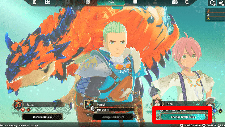 《魔物獵人物語3命運雙龍》夥伴更換方法