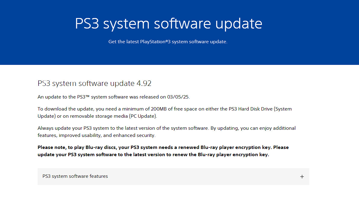 時隔近20年，PS3主機迎來系統更新：提升藍光播放能力