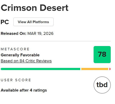 《紅色沙漠》M站均分78：優點鮮明 戰鬥系統機制繁雜