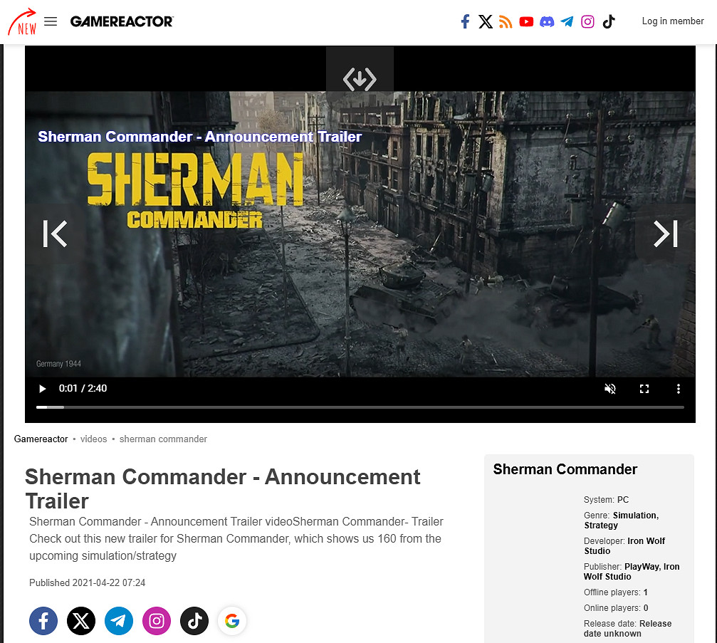 《謝爾曼指揮官》試玩報告:漂泊五載,歸來仍是“半成品” 《謝爾曼指揮官》試玩報告:漂泊五載,歸來仍是“半成品”