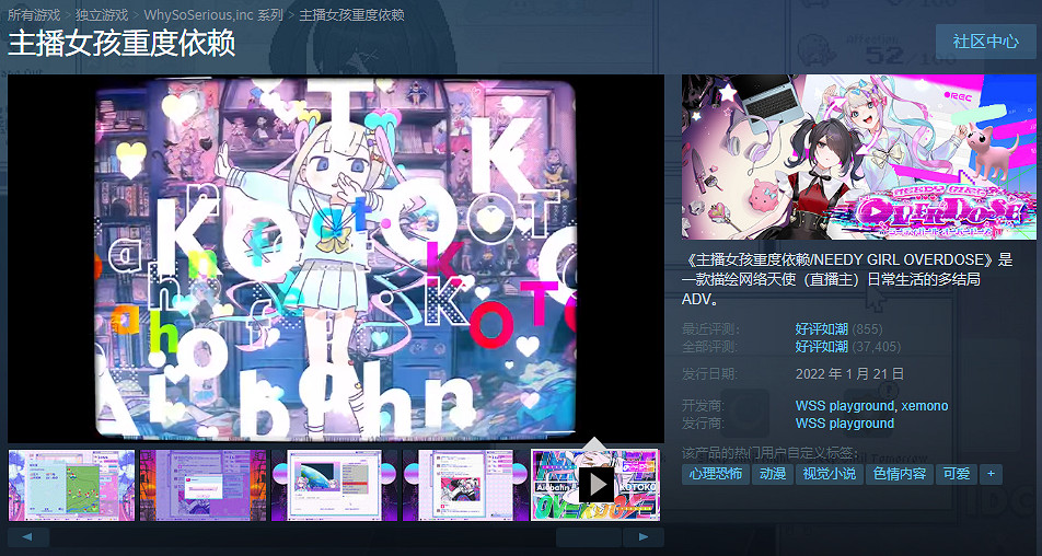 《主播女孩重度依賴》史低價格介紹 《主播女孩重度依賴》史低價格介紹