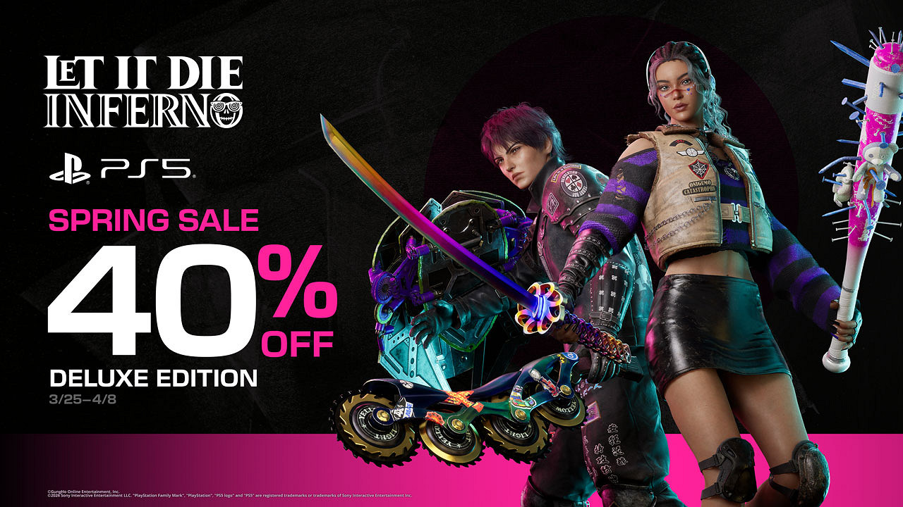 豪華版驚喜40%OFF折扣! 《LET IT DIE: INFERNO》 PlayStation™Store期間限定促銷進行中! 豪華版驚喜40%OFF折扣! 《LET IT DIE: INFERNO》 PlayStation™Store期間限定促銷進行中!