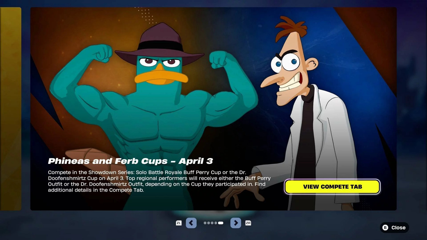 《堡壘之夜》官宣與動畫《菲尼亞斯與費爾布》跨界連動