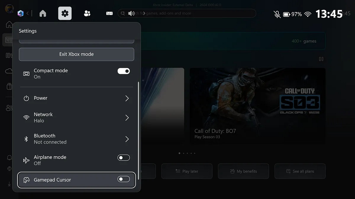 微軟為Xbox掌機推出手把游標功能，搖桿模擬滑鼠操作