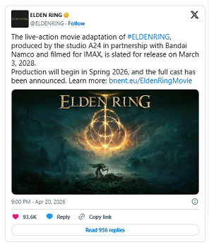 《艾爾登法環》真人電影2028年上映！演員陣容曝光