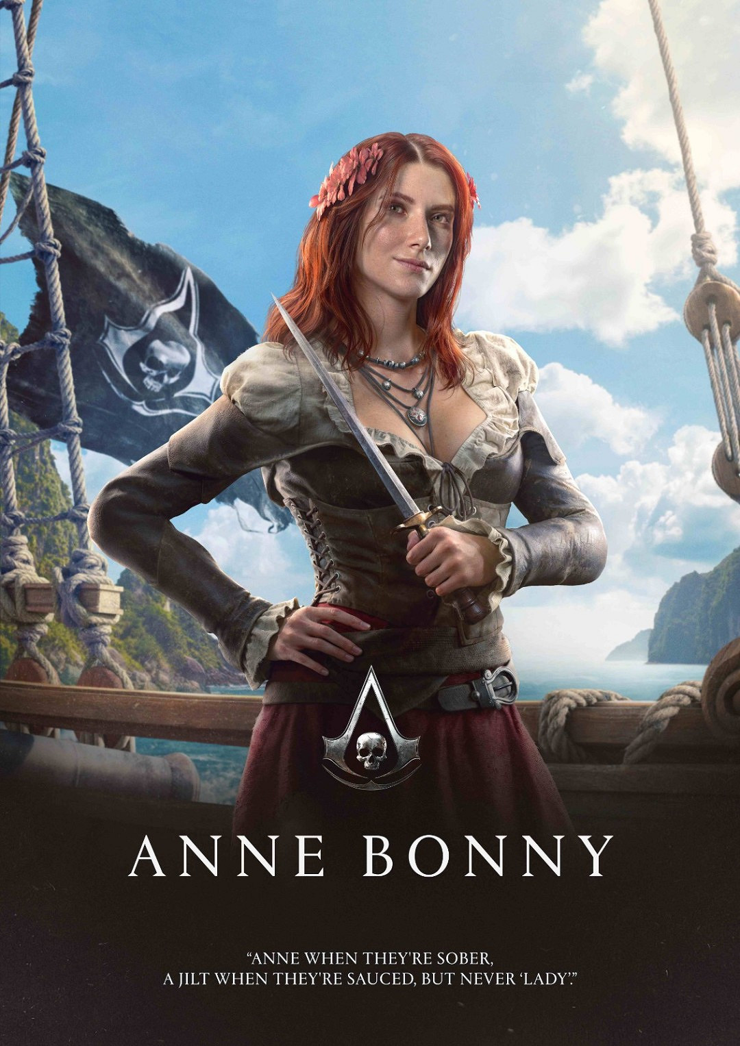 《刺客教條黑旗RE》人物立繪公布：安妮伯尼身材完美！