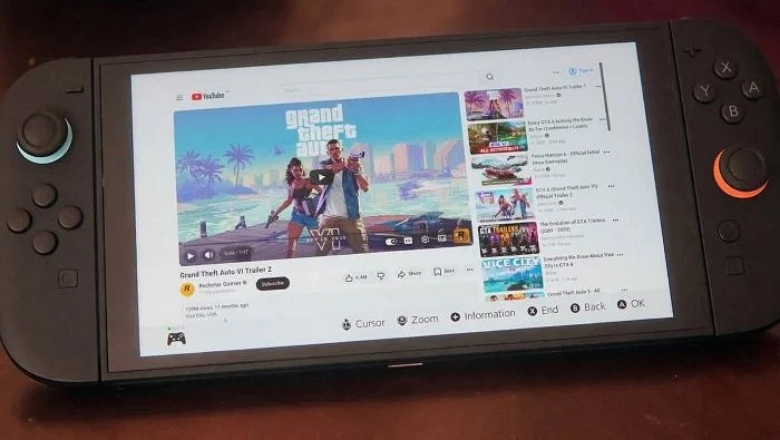 玩家解鎖另類瀏覽方式迂回使用Switch2觀看 YouTube ！