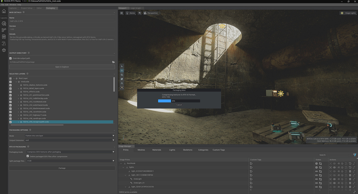 輝達RTX Remix 1.5發布:光追Mod體積暴減37.5% 輝達RTX Remix 1.5發布:光追Mod體積暴減37.5%