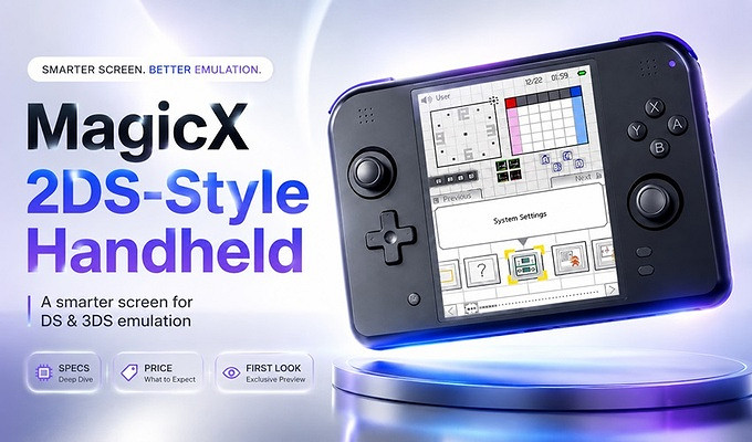 MagicX新款豎屏掌機曝光 百元價位暢玩NDS與街機！